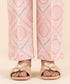 Unstitched Women's Embroidered Lawn Pink Shirt Trousers